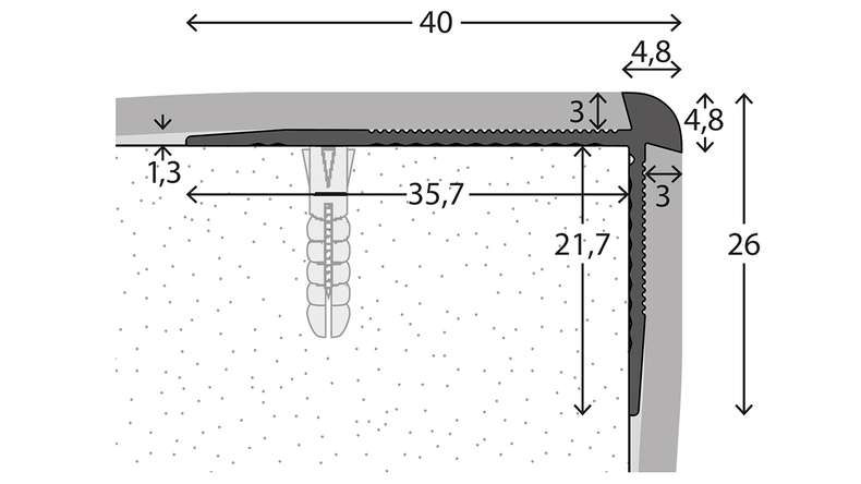 planeo Treppenkantenprofil 781 - 250 cm