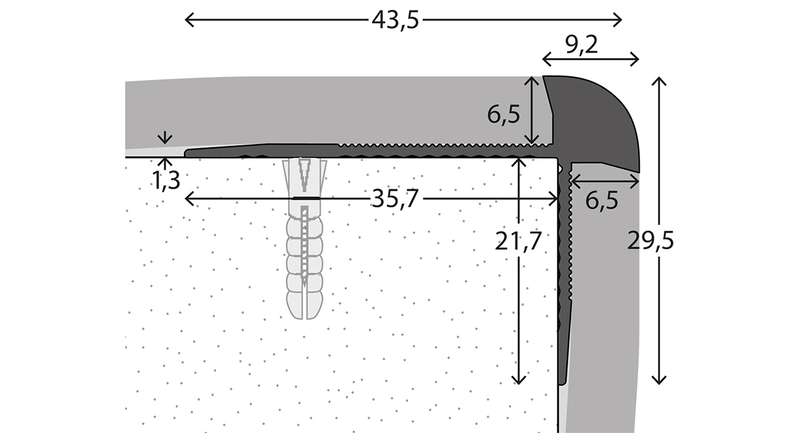 planeo Treppenkantenprofil 981 - 250 cm