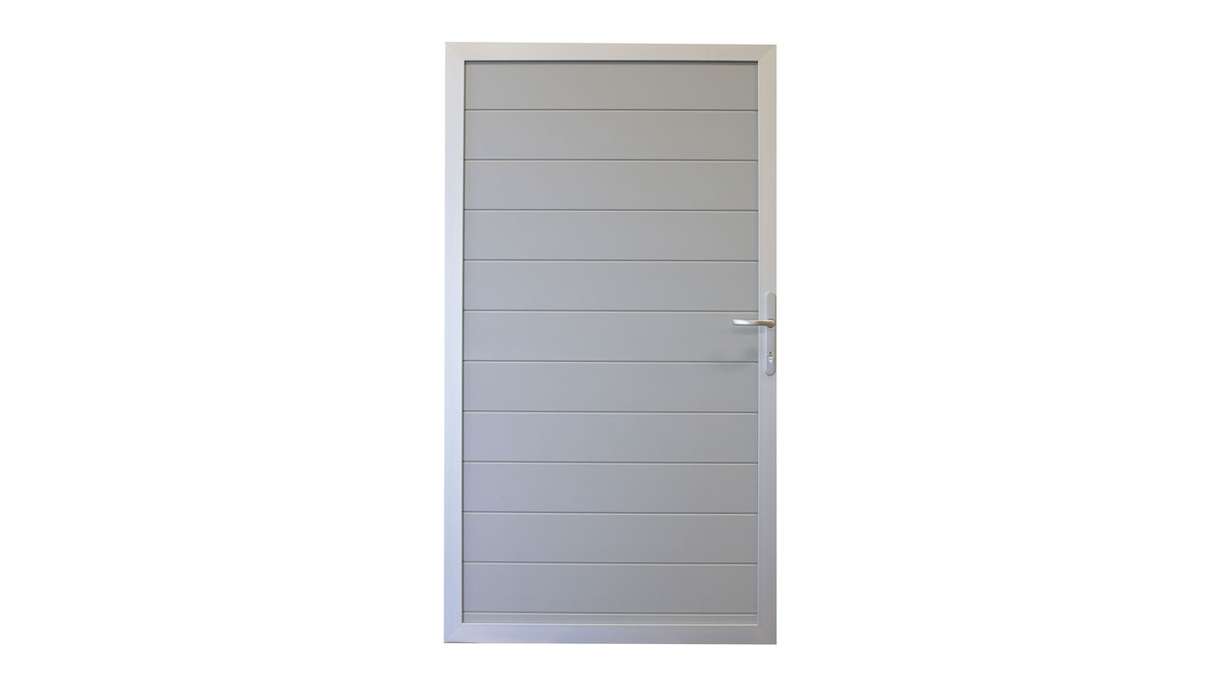planeo Gardence Metallic - Alu-Universaltor Silbergrau mit Alurahmen