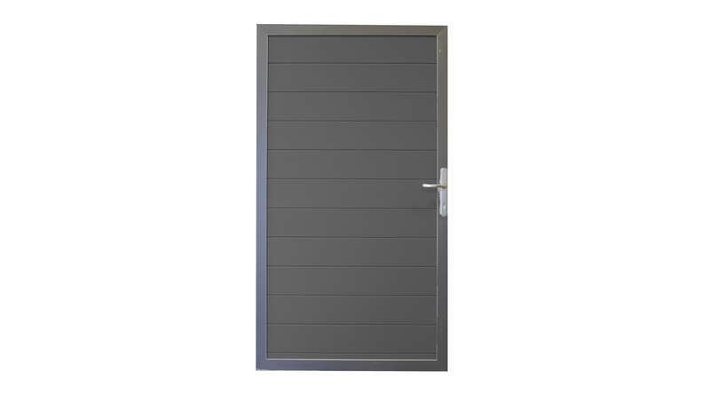 planeo Gardence Metallic - Alu-Universaltor Anthrazitgrau mit Alurahmen