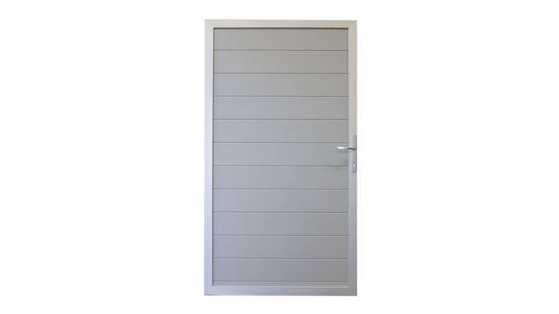 planeo Gardence Metallic - Alu-Universaltor Silbergrau mit Alurahmen
