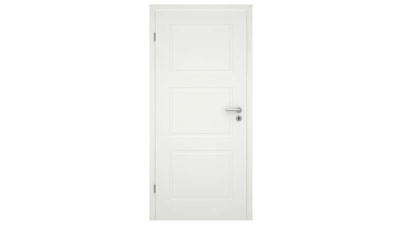 planeo Design-Innentür VELA Lallu 3 Weißlack 9010 Eckkante | lackiert - 1985 x 610|735|860|985 mm