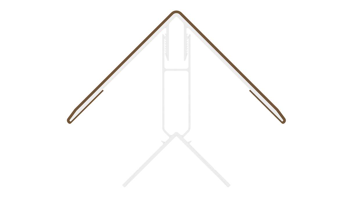 planeo LINEA - Alu CoEx Außeneckprofil Burma Teak 3000 x 66 x 66 mm