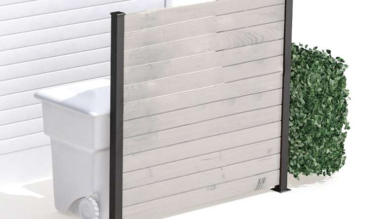 planeo Vario - WPC coEX Steckzaun Quadratisch Beige 177 x 180 cm