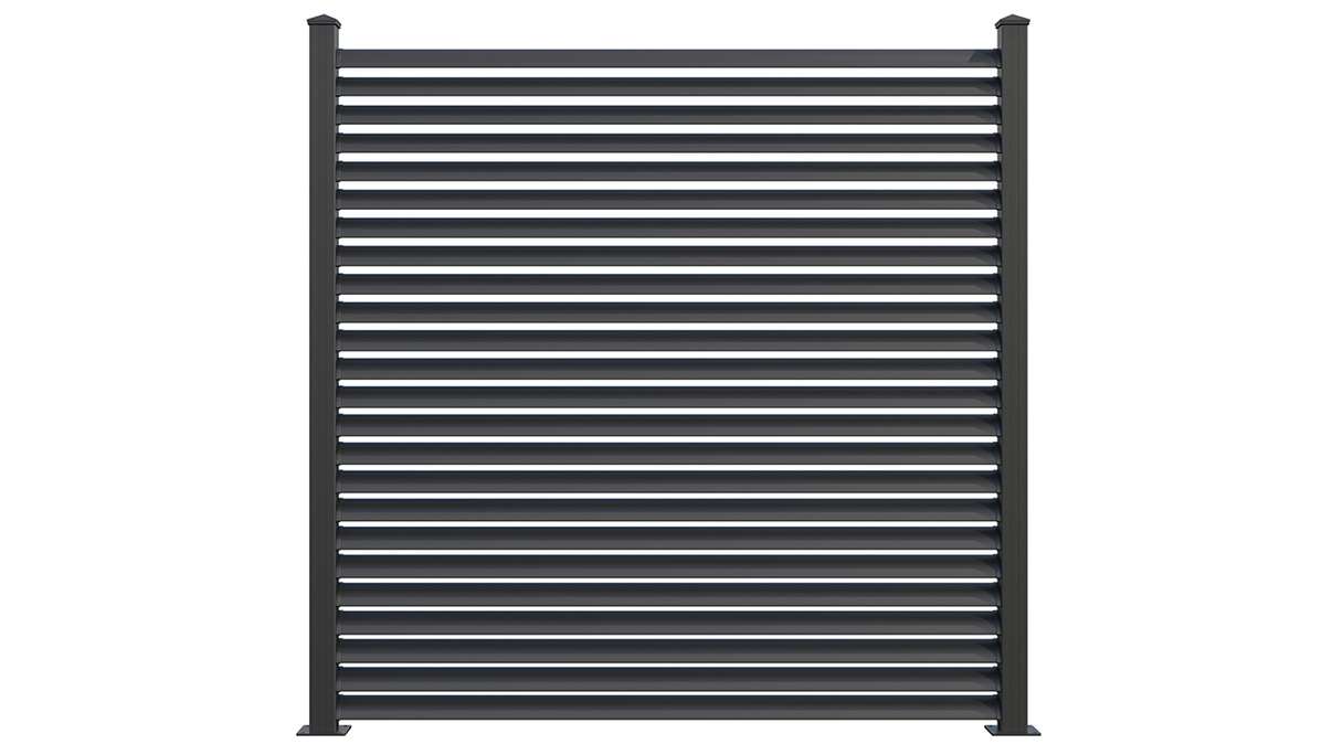 planeo Gardence Metallic Ellipse - Alu-Gartenzaun Quadratisch Anthrazit | DB703