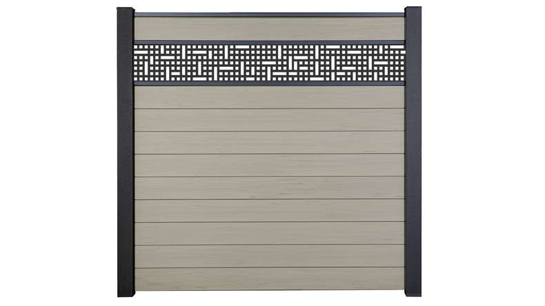planeo Gardence Strong - BPC-Steckzaun Mesh Bi-Color Sand 180 x 180 cm