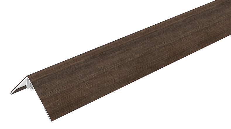 planeo LINEA - Alu CoEx Außeneckprofil Ipe Braun 3000 x 66 x 66 mm