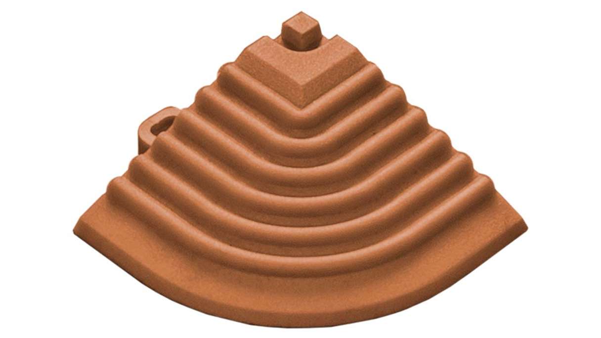 planeo Eckteil für 40 x 40 cm Klickfliesen - terracotta