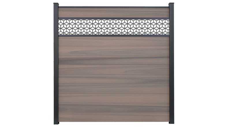 planeo Gardence Strong - BPC-Steckzaun Cube Bi-Color co-ex 180 x 180 cm