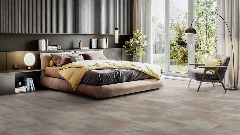Gerflor Klick Vinyl - Virtuo 55 Rigid Acoustic Acuarela Taupe | Trittschalldämmung integr. (39071476)