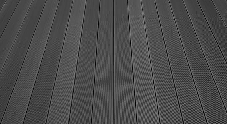 Komplett-Set TitanWood 3m Massivdiele Rillenstruktur dunkelgrau 39.6m² inkl. Alu-UK