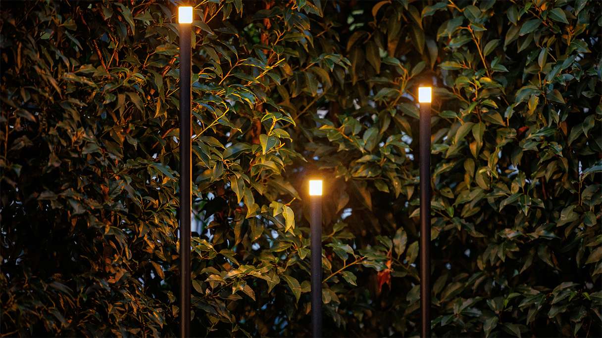 planeo Gartenbeleuchtung 12V - LED-Sockelleuchte Erba 3 Set - 1W 100 Lumen