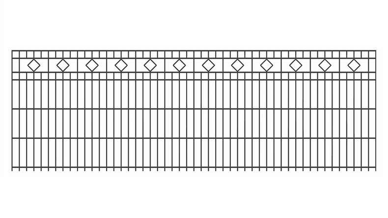 planeo Doppelstab Schmuckzaun Karree 6/6/6 RAL 7016 Anthrazit