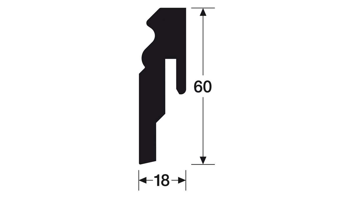planeo Sockelleiste Alt Berlin weiß 18 x 60mm