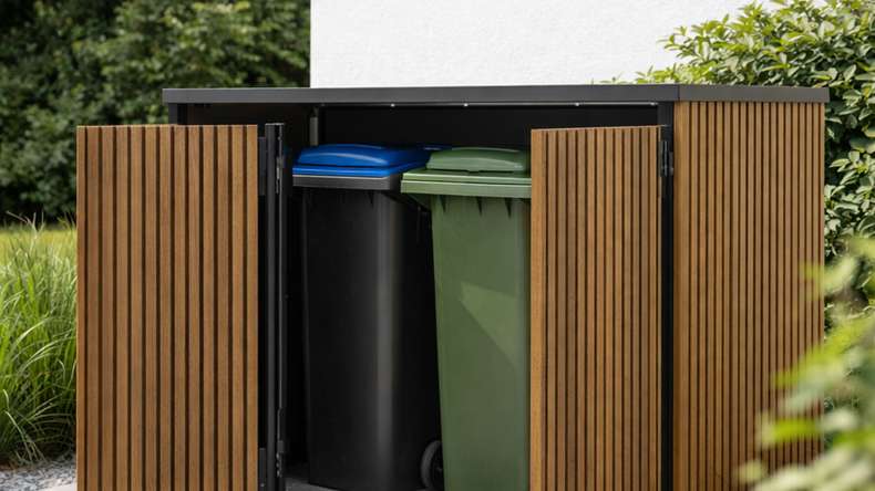 planeo DesignPro - WPC Fassadenverkleidung Burma Teak | Schwarz 2900 x 175 mm
