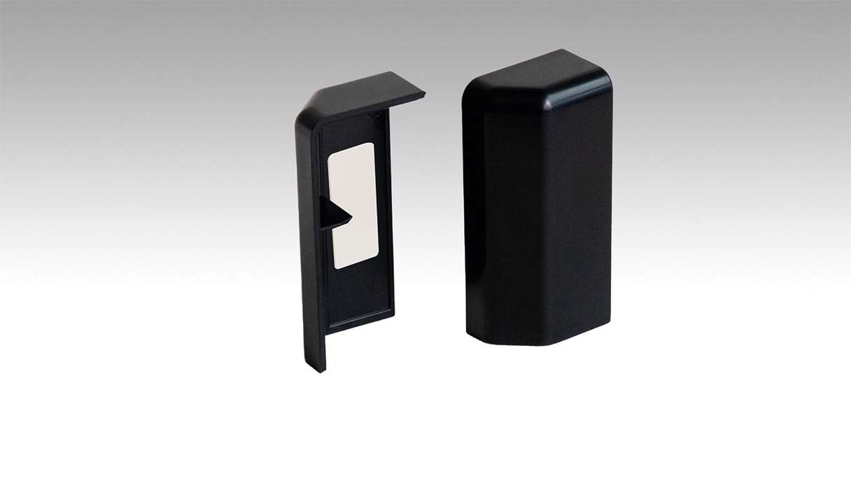 MEISTER Endkappe selbstklebend für Fußleiste Profil 15 MK | 15 F MK | 20 PK | 20 PK Aqua 2039 Schwarz (800034-03-02039 - 9062412039)