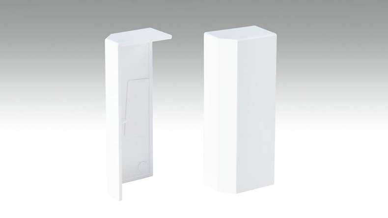 Endkappe selbstklebend für Fußleiste F100202M Modern Weiß 18 x 80 mm (9062332001)