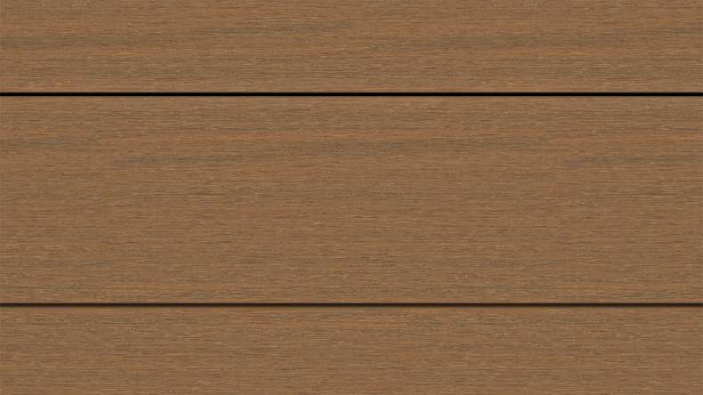 planeo WOODLine Nature - 3m WPC CoEx ummantelte Terrassendiele Verbundprofil leicht - Burma Teak strukturiert/glatt gebürstet