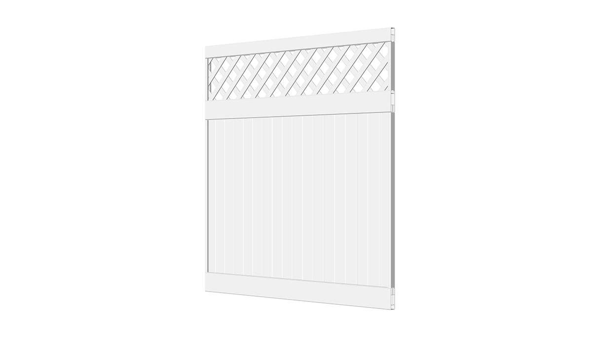planeo Privara - PVC Steckzaun Weiß mit Rankgitter - UV-Beständig | 177 x 178 cm