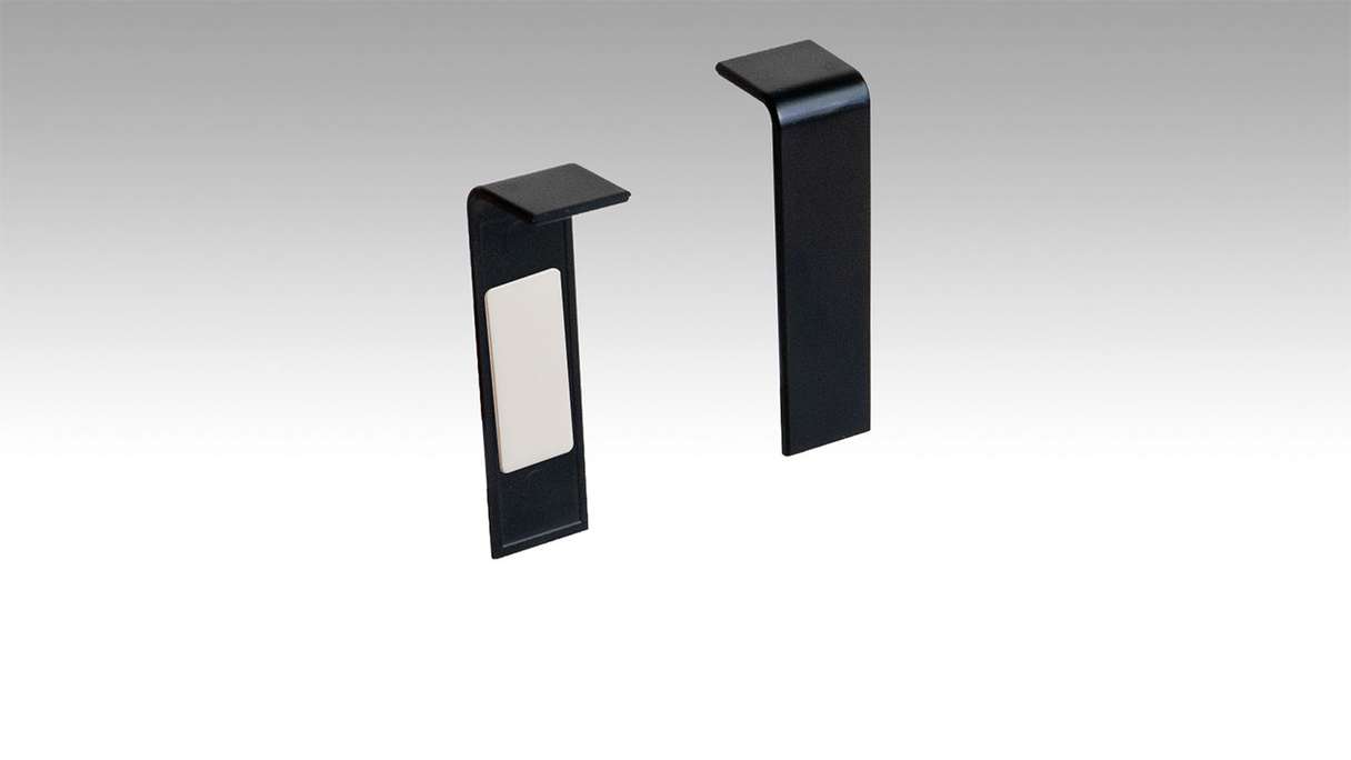 MEISTER Verbindungsstück selbstklebend für Fußleiste Profil 15 MK | 15 F MK | 20 PK | 20 PK Aqua 2039 Schwarz (800034-04-02039 - 9062402039)