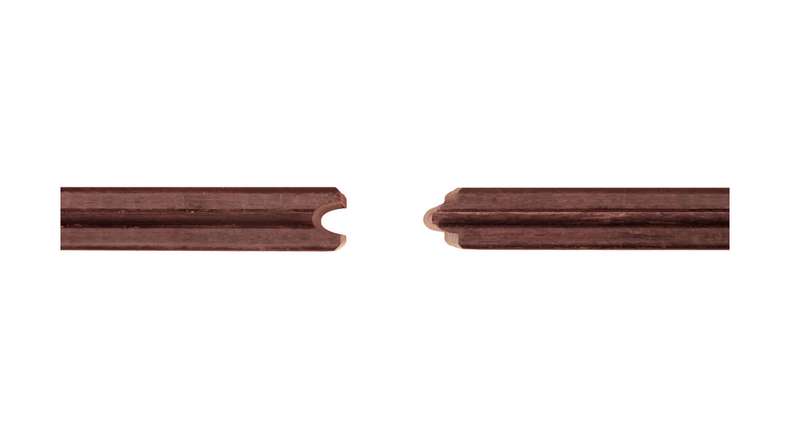 planeo Holzterrasse Massivdiele Bambus Dunkel glatt/fein genutet - 1850 x 137 x 20 mm