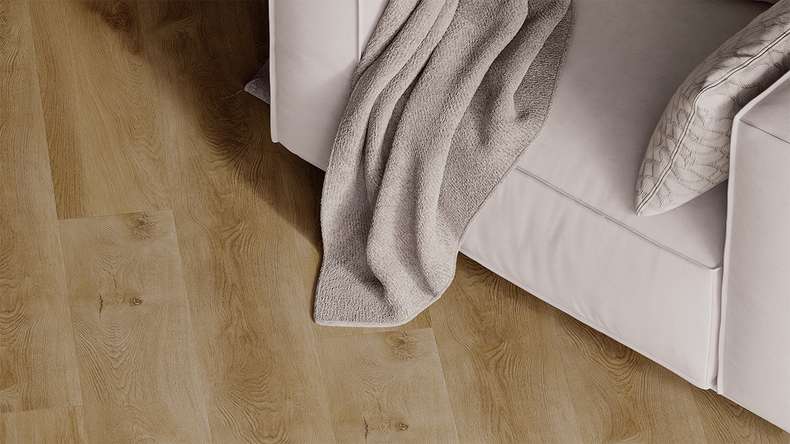 planeo Rigid Klick Vinyl - HOMEtec Basic 30 IXPE Warm Meadow Oak | Trittschalldämmung integr. (RP-E30-1)