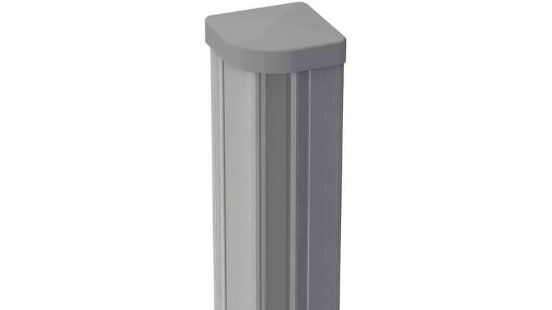 planeo Gardence Metallic - Variabler Alu-Eckpfosten inkl. Kappe