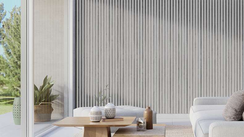 Skaben Akustikpaneele SilentWall Pro - Eiche Grau - 250 x 60 cm