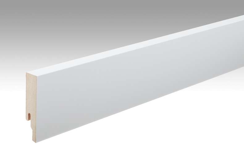 MEISTER Sockelleisten Fußleisten Uni weiß glänzend DF 324 - 2380 x 80 x 18 mm (200016-2380-00324 - 696523324)