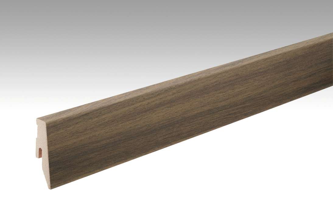 MEISTER Sockelleisten Fußleisten Nussbaum 6440 - 2380 x 60 x 20 mm (200005-2380-06440 - 6938236440)