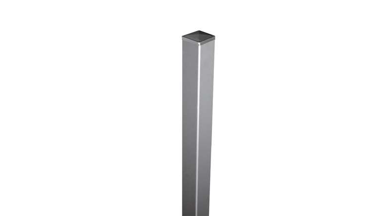 planeo Gardence Guard - Alupfosten zum Einbetonieren Alu-Eloxiert 6x6x150cm inkl. Kappe
