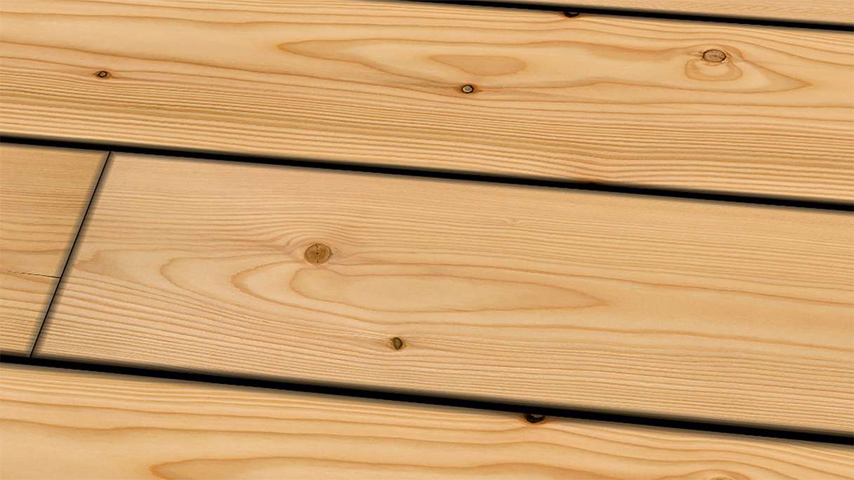 TerraWood Holzterrasse - Lärche Kanadisch - beidseitig glatt