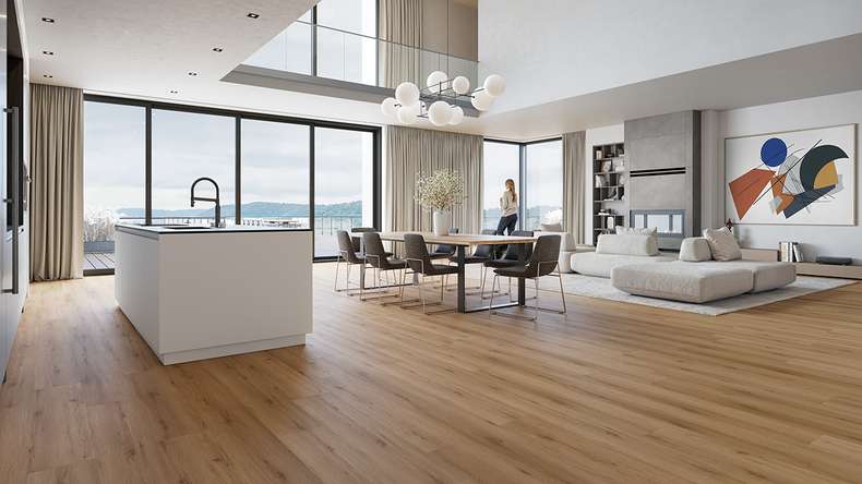 planeo Rigid Klick Vinyl - HOMEtec Pro 50 IXPE Pure Canyon Oak | Trittschalldämmung integr. (RP-G50-3)