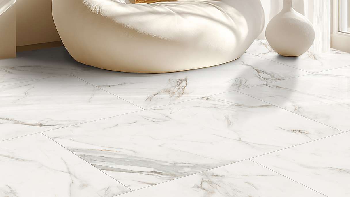Gerflor Klick Vinyl Rigid - Creation 55 Clic Acoustic White Marble (61261743)