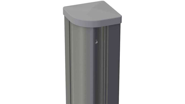 planeo Gardence Metallic - Variabler Alu-Eckpfosten inkl. Kappe