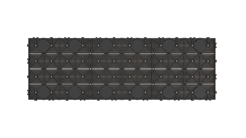 planeo WPC-CoEx-Terrassenfliese Dunkelgrau 90x30 cm