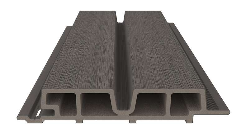 planeo LINEA Wide - WPC CoEx Fassadenverkleidung Dunkelgrau 2900 x 181 mm