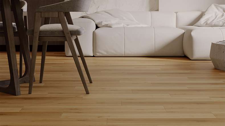 planeo Rigid Klick Vinyl - HOMEtec Pro 50 IXPE Natural Field Oak | Trittschalldämmung integr. (RP-G50-4)