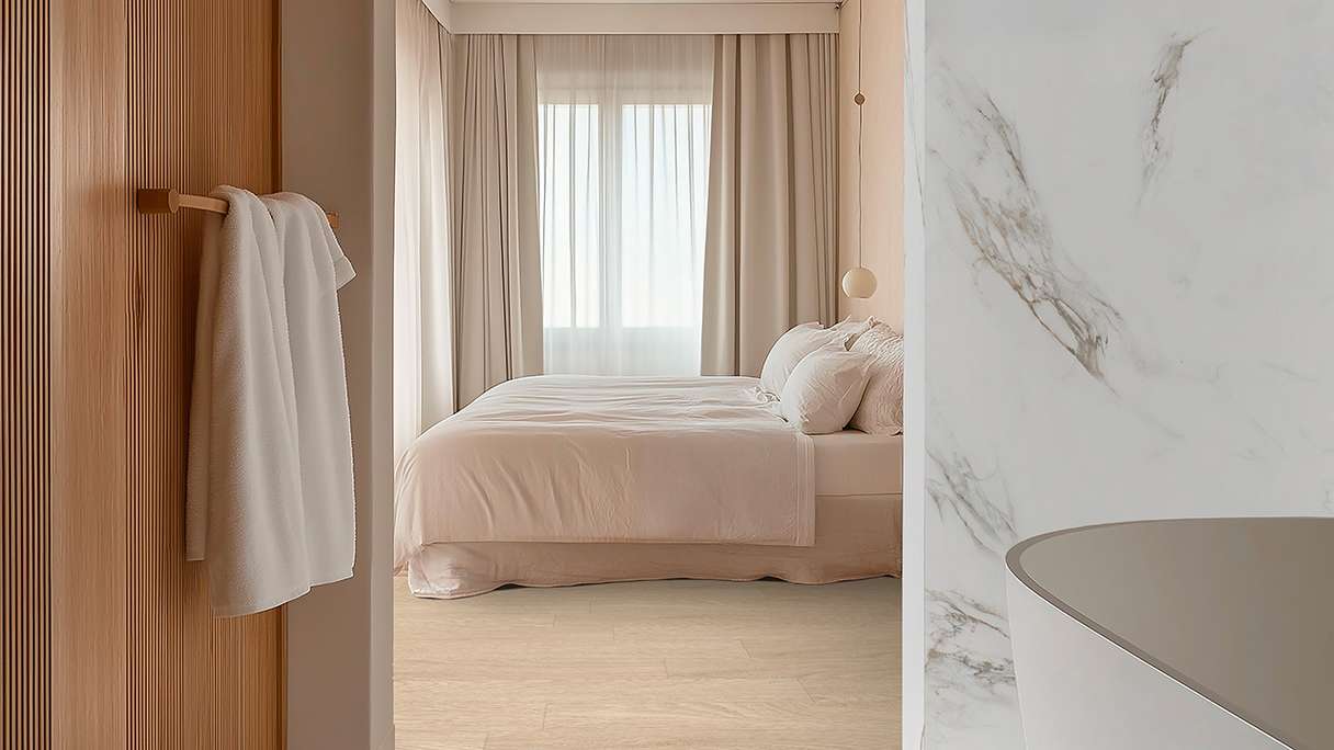 Gerflor Klick Vinyl Rigid - Creation 55 Clic Acoustic White Marble (61261743)