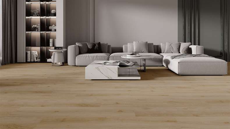 planeo Rigid Klick Vinyl - HOMEtec Pro 50 IXPE Warm Sand Oak | Trittschalldämmung integr. (RP-E50-5)