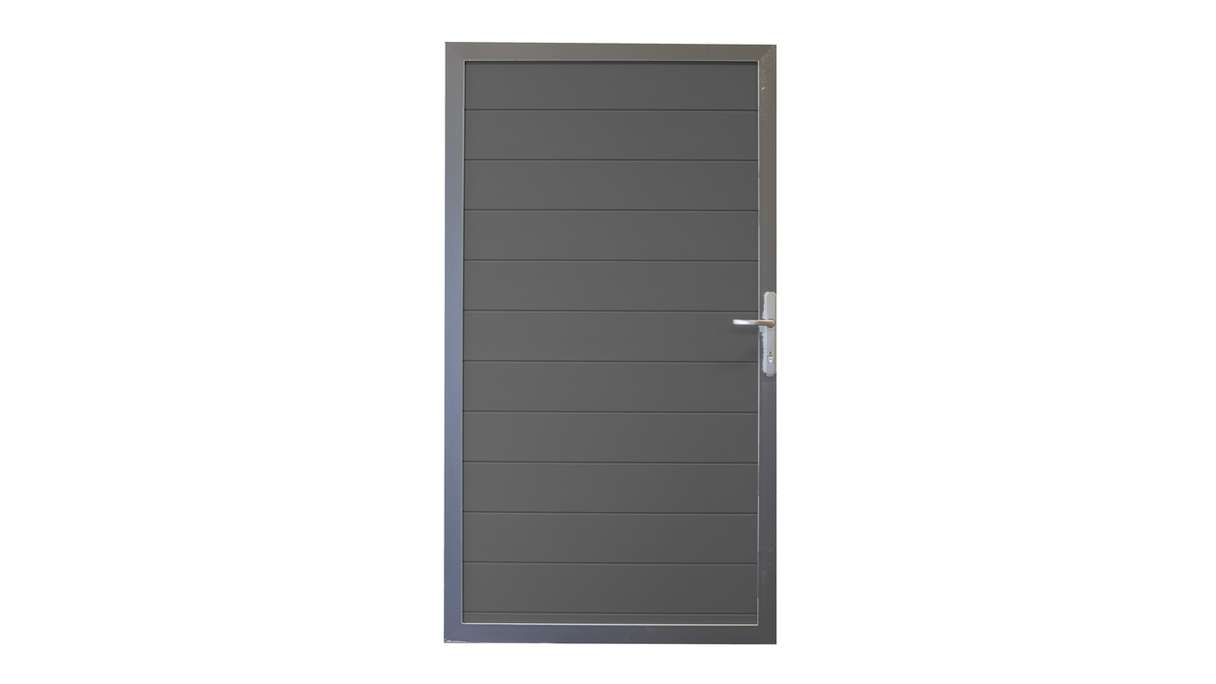 planeo Gardence Metallic - Alu-Universaltor Anthrazitgrau mit Alurahmen