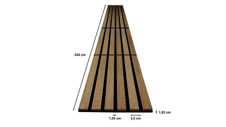 Skaben Akustikpaneele SilentWall Compact - Eiche Rustikal - 244 x 30,5 cm