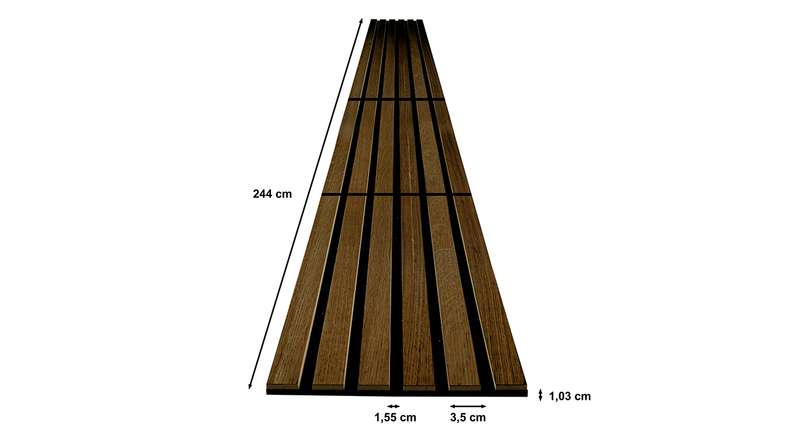 Skaben Akustikpaneele SilentWall Compact - Eiche Dunkel - 244 x 30,5 cm