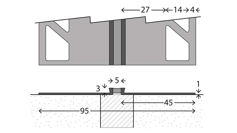 planeo Dehnfugensystem 667 - 3000 x 95 x 3 mm
