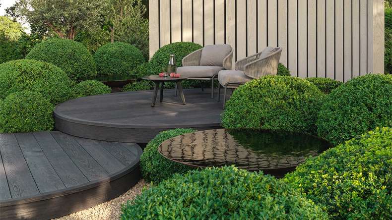 planeo Authoria PureBoard Terrassendiele Massiv - Dark Natural 3.6m strukturiert