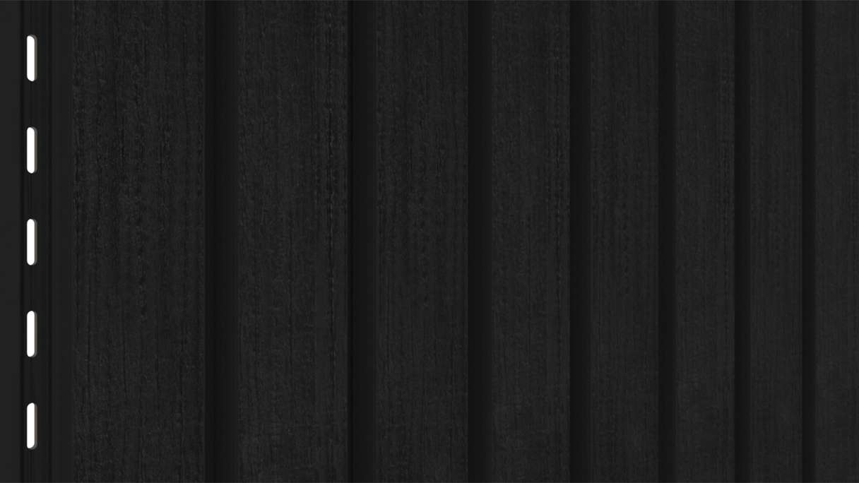 planeo LINEA Wide - WPC CoEx Fassadenverkleidung Schwarz 2900 x 181 mm