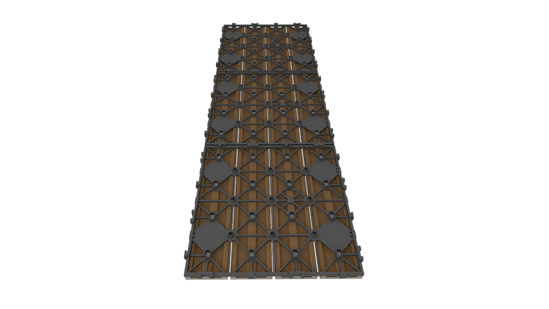 planeo WPC-CoEx-Terrassenfliese Burma Teak 90x30 cm