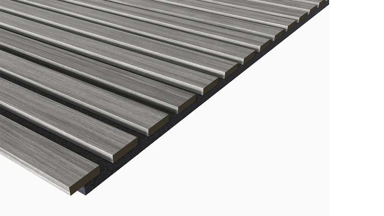 planeo Akustikpaneele - Eiche Grau - 2400 x 525 x 18mm (PU-A-006)