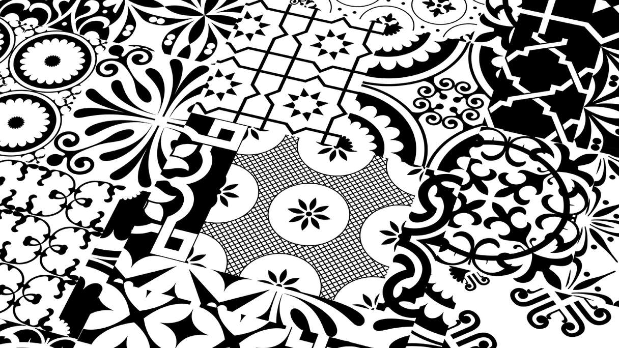 planeo Laminat - QUADRAIC Black & White Supermatt
