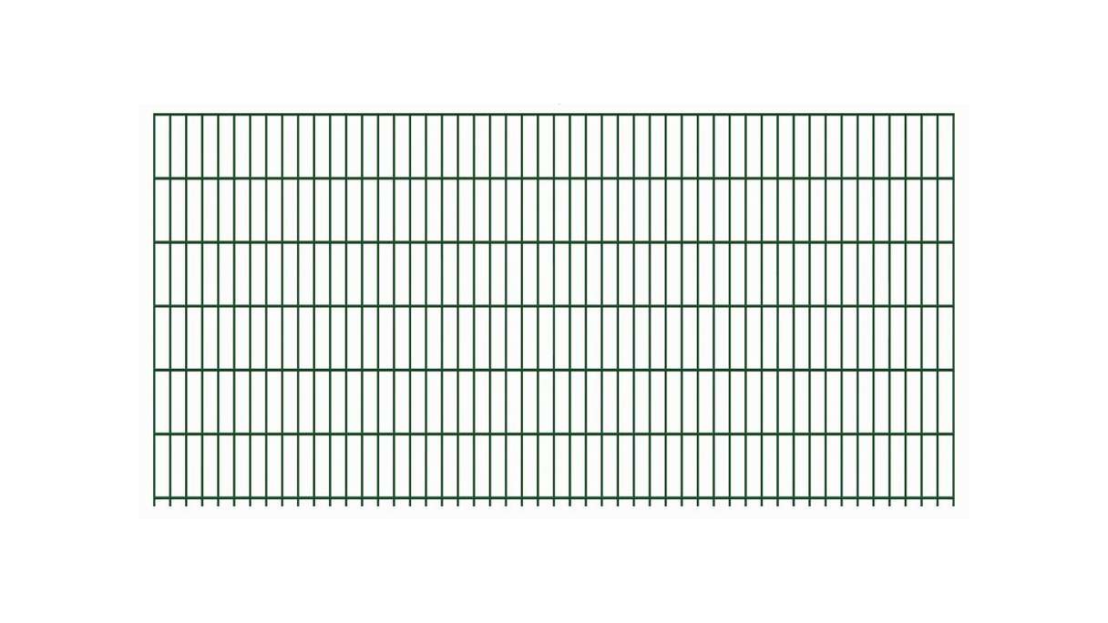 Doppelstabmattenzaun leicht 6/5/6 RAL 6005 Moosgrün - 1230 x 2510 mm